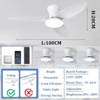 40" Ceiling Fans with Lights and Remote 6