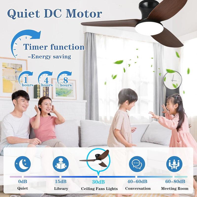 40" Ceiling Fans with Lights and Remote 6