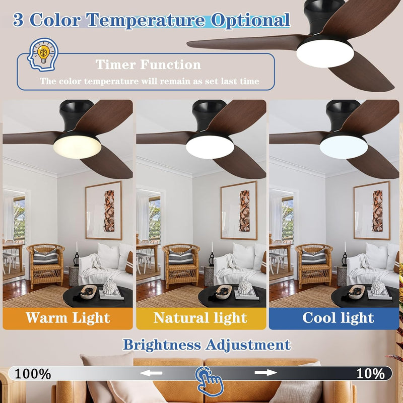40" Ceiling Fans with Lights and Remote 6