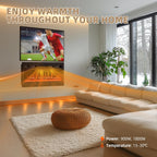40" Electric Fireplace Adjustable 12 Colour Flame