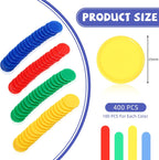 400 Pieces Plastic Poker Chips 4 Colors 1