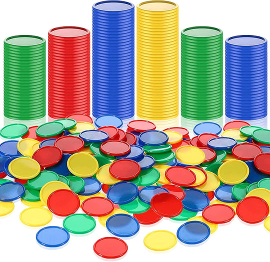 400 Pieces Plastic Poker Chips 4 Colors 1