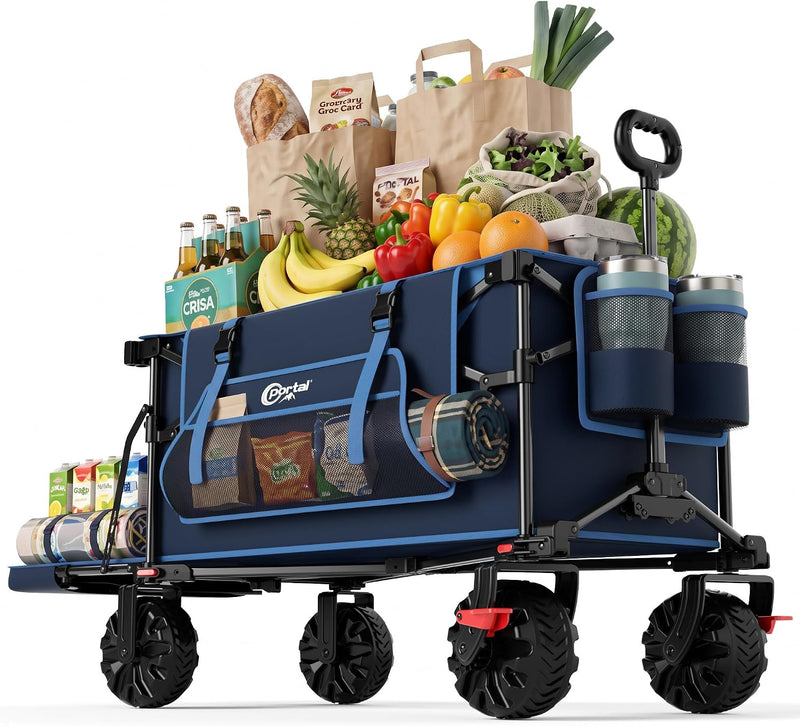 400L Beach Trolley Cart for Sand with Drop-Down