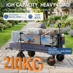 400L Beach Trolley Cart for Sand with Drop-Down