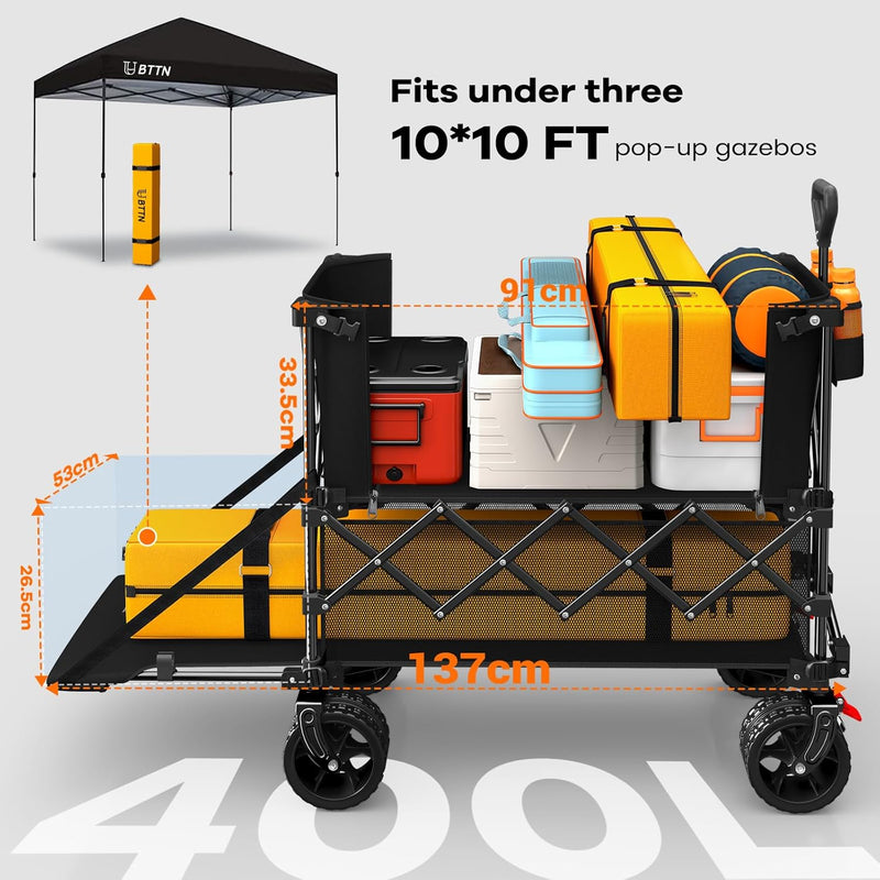 400L Double Decker Folding Festival Trolley 250KG