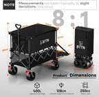 400L Double Decker Folding Festival Trolley 250KG