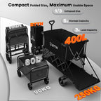 400L Double Decker Folding Festival Trolley 250KG