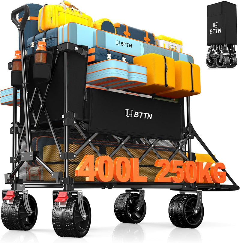 400L Double Decker Folding Festival Trolley 250KG