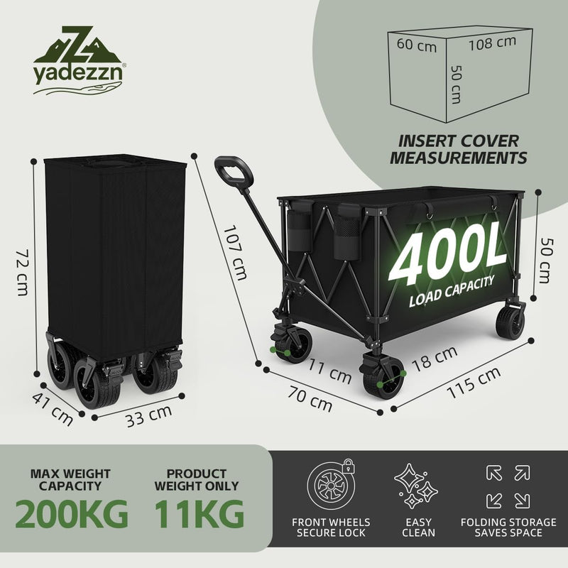 400L Festival Trolley on Wheels Super Large Capacity