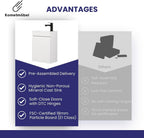 400MM Wall Hung Cloakroom Vanity Unit with Basin