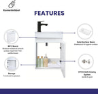 400MM Wall Hung Cloakroom Vanity Unit with Basin