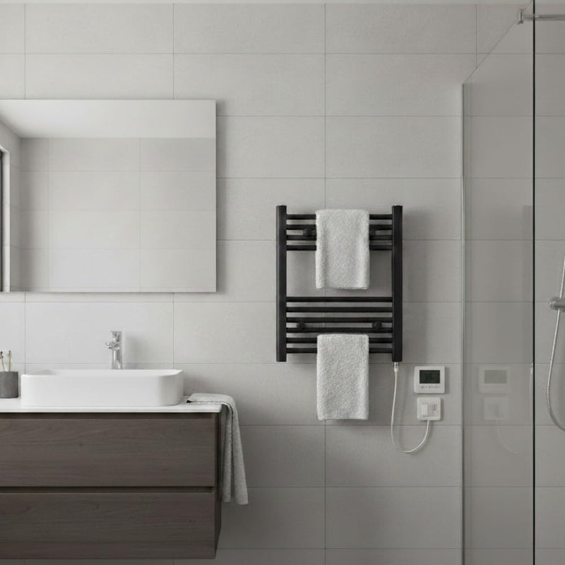 400W X 600h Electric Straight Heated Towel Rail