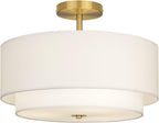 40CM Dual Drum 3-Light Semi Flush Mount