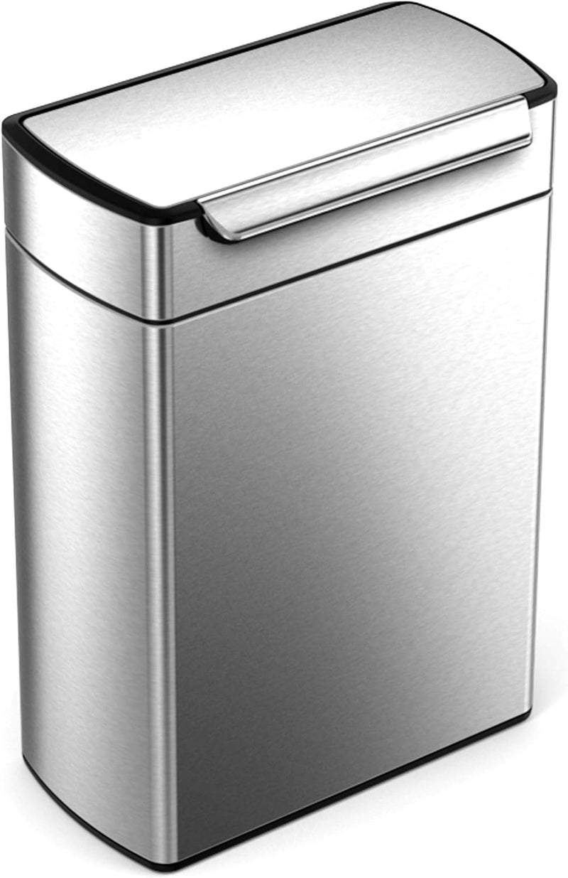 40L Rectangular Touch-Bar Kitchen Bin