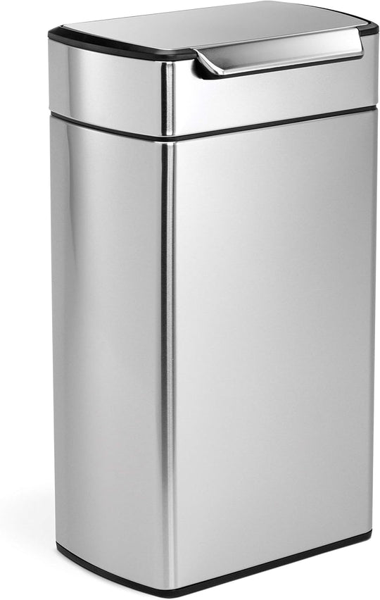 40L Rectangular Touch-Bar Kitchen Bin