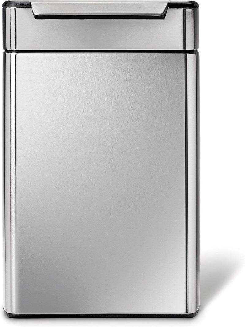 40L Rectangular Touch-Bar Kitchen Bin