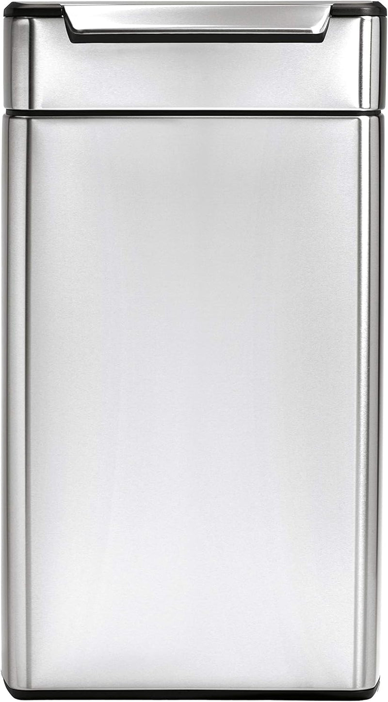 40L Rectangular Touch-Bar Kitchen Bin