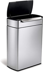 40L Rectangular Touch-Bar Kitchen Bin
