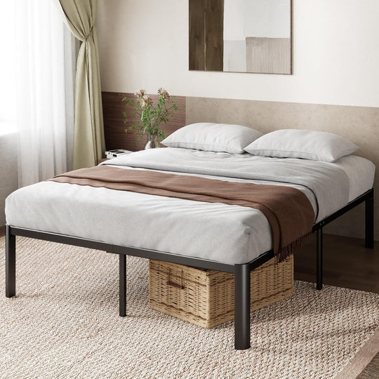 41CM Metal Platform Bed Frame Steel Slat