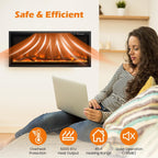 42” 106CM Electric Fireplace Freestanding Wall Mounted Recessed