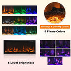 42” 106CM Electric Fireplace Freestanding Wall Mounted Recessed
