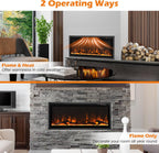 42” 106CM Electric Fireplace Freestanding Wall Mounted Recessed