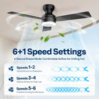 42" Ceiling Fans with Lights Remote Flush Mount