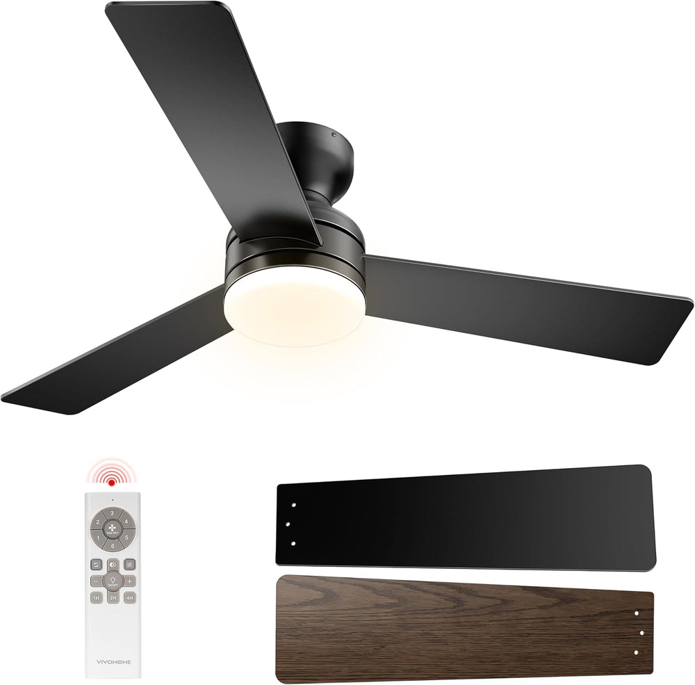 42" Ceiling Fans with Lights Remote Flush Mount