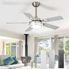 White Finish + Silver Fan Blades