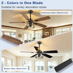 42-Inch Ceiling Fan with Light: Brushed Nickel Fans