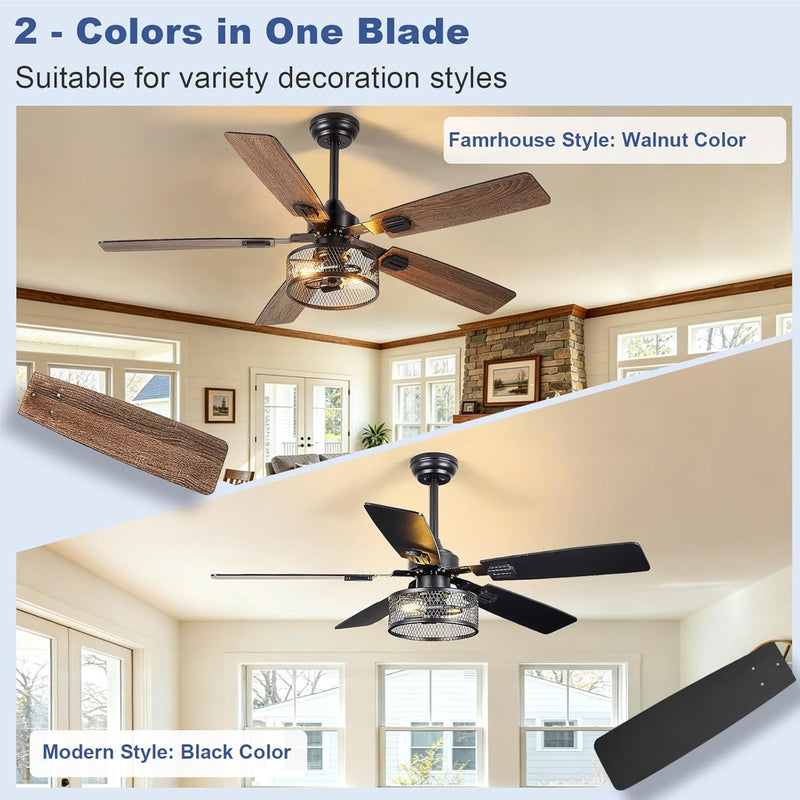 42-Inch Ceiling Fan with Light: Brushed Nickel Fans