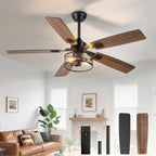 42-Inch Ceiling Fan with Light: Brushed Nickel Fans