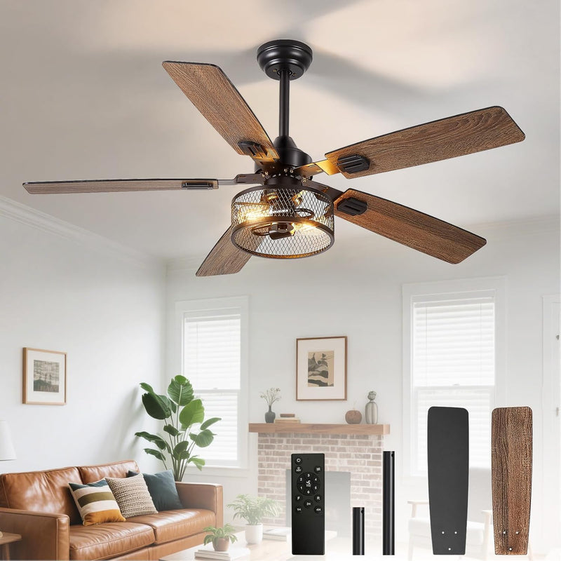 42-Inch Ceiling Fan with Light: Brushed Nickel Fans