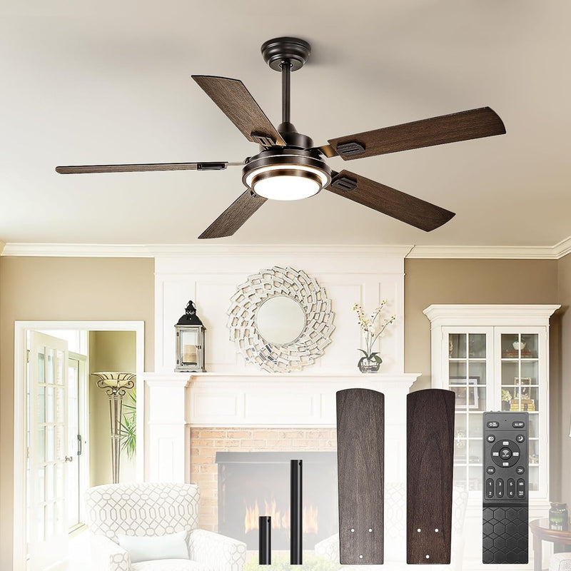 42-Inch Ceiling Fan with Light: Brushed Nickel Fans