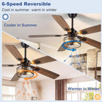 42-Inch Ceiling Fan with Light: Brushed Nickel Fans