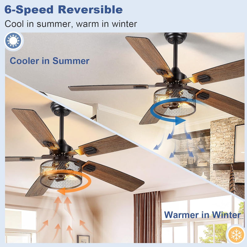 42-Inch Ceiling Fan with Light: Brushed Nickel Fans