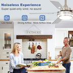 42-Inch Ceiling Fan with Light: Brushed Nickel Fans