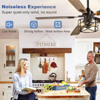42-Inch Ceiling Fan with Light: Brushed Nickel Fans