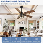 42-Inch Ceiling Fan with Light: Brushed Nickel Fans