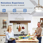 42-Inch Ceiling Fan with Light: Brushed Nickel Fans
