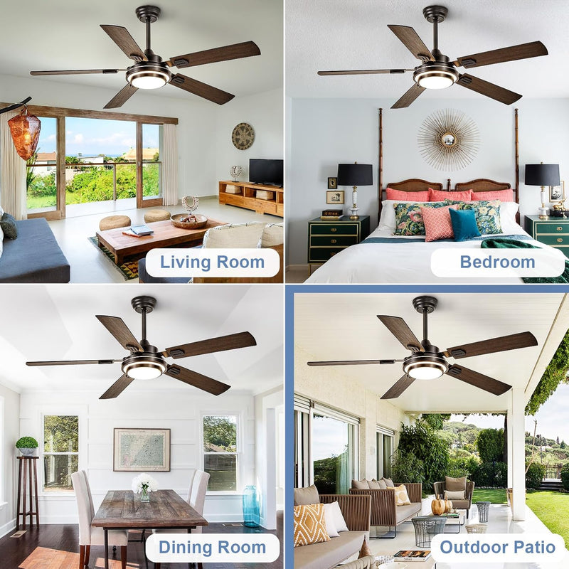 42-Inch Ceiling Fan with Light: Brushed Nickel Fans