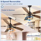 42-Inch Ceiling Fan with Light: Brushed Nickel Fans