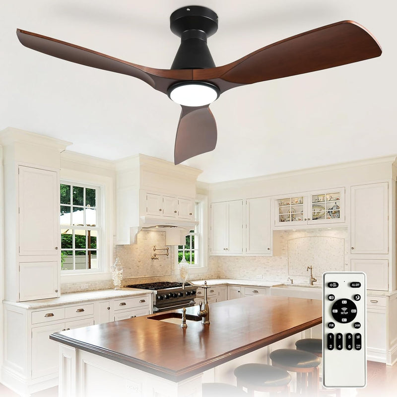 42-Inch Ceiling Fans with Lights: 3 Blade Flush