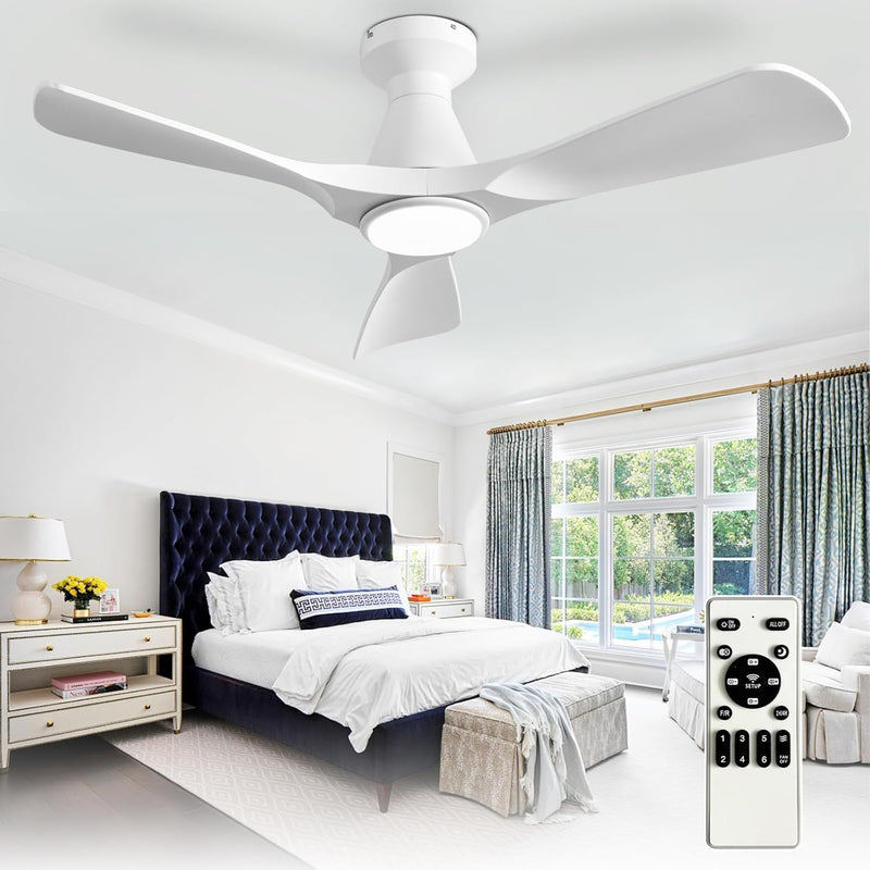 42-Inch Ceiling Fans with Lights: 3 Blade Flush