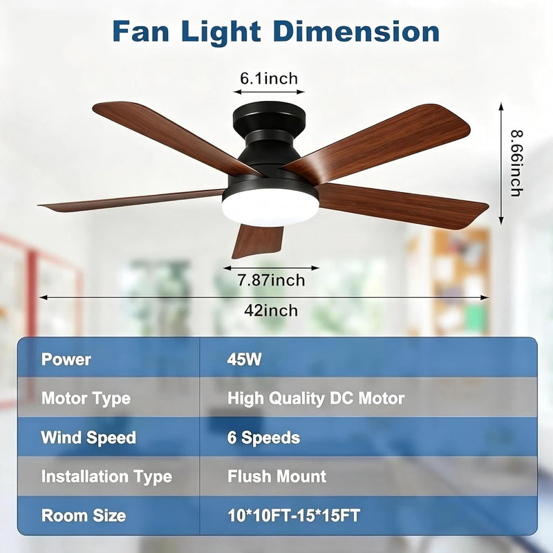 42 Inch Ceiling Fans with Lights and Remote