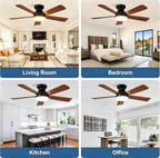 42 Inch Ceiling Fans with Lights and Remote