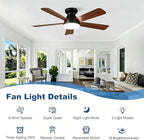 42 Inch Ceiling Fans with Lights and Remote
