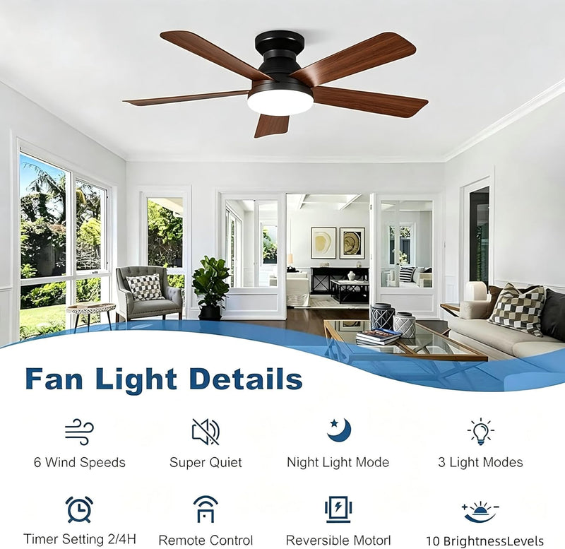 42 Inch Ceiling Fans with Lights and Remote