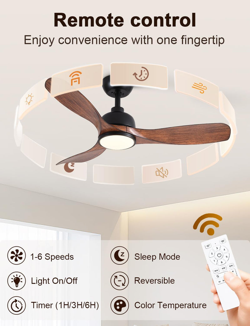 42 Inch Cover Outdoor Ceiling Fans with Lights