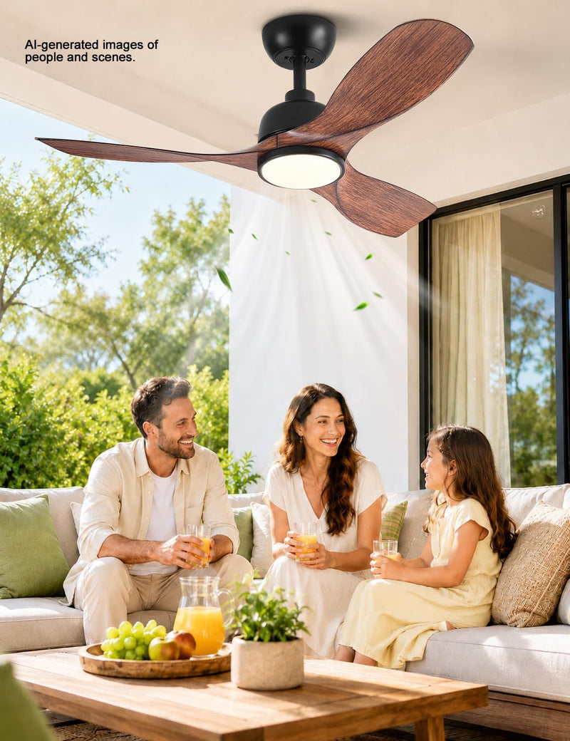 42 Inch Cover Outdoor Ceiling Fans with Lights
